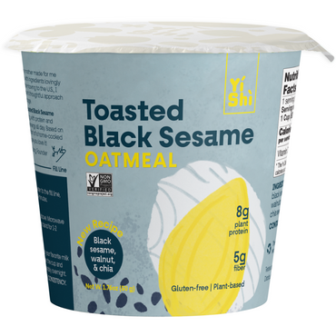 Toasted Black Sesame Oatmeal Cups