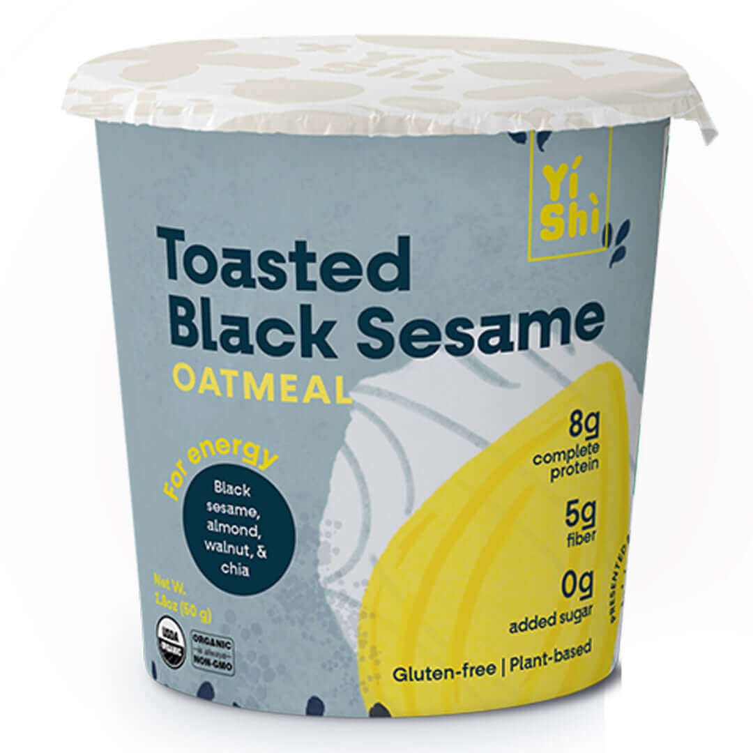 Toasted Black Sesame 0-Added-Sugar Oatmeal Cups
