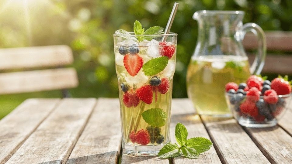 berry iced green tea