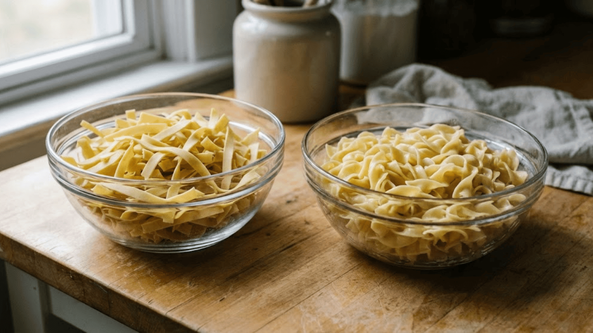 cooked vs dry egg noodles