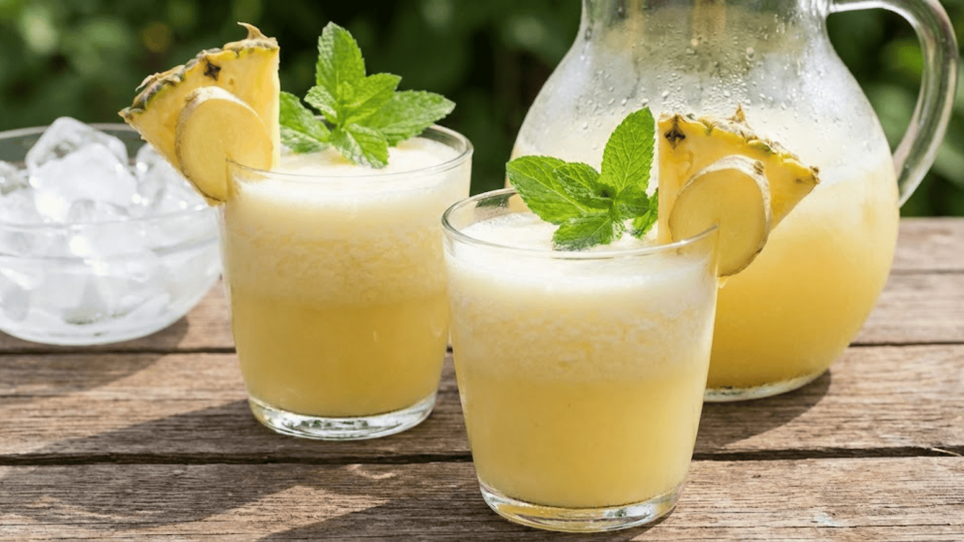 ginger pineapple cooling drink
