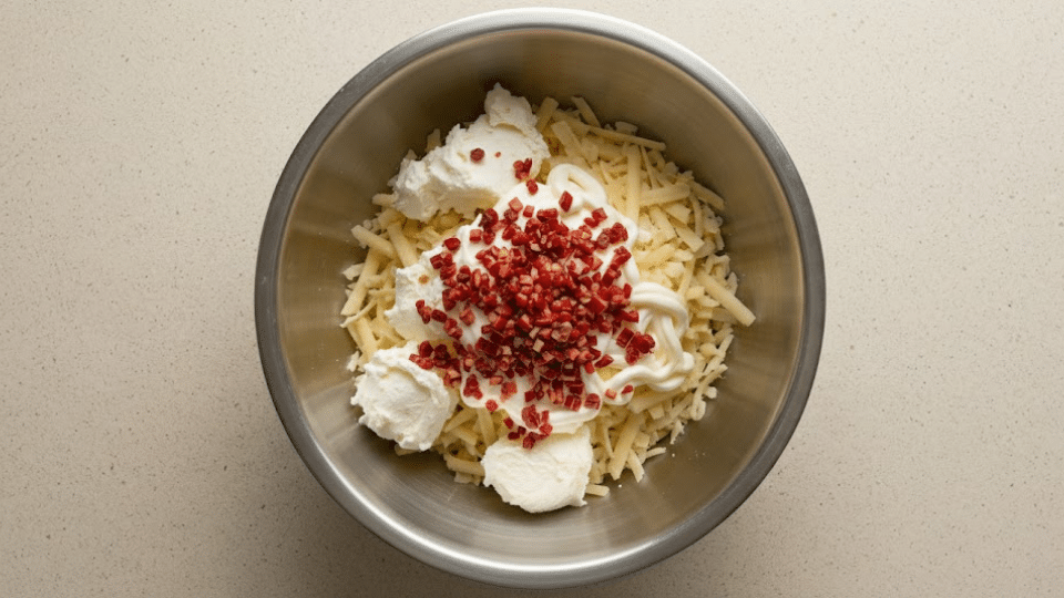 step two to make pimento cheese spread