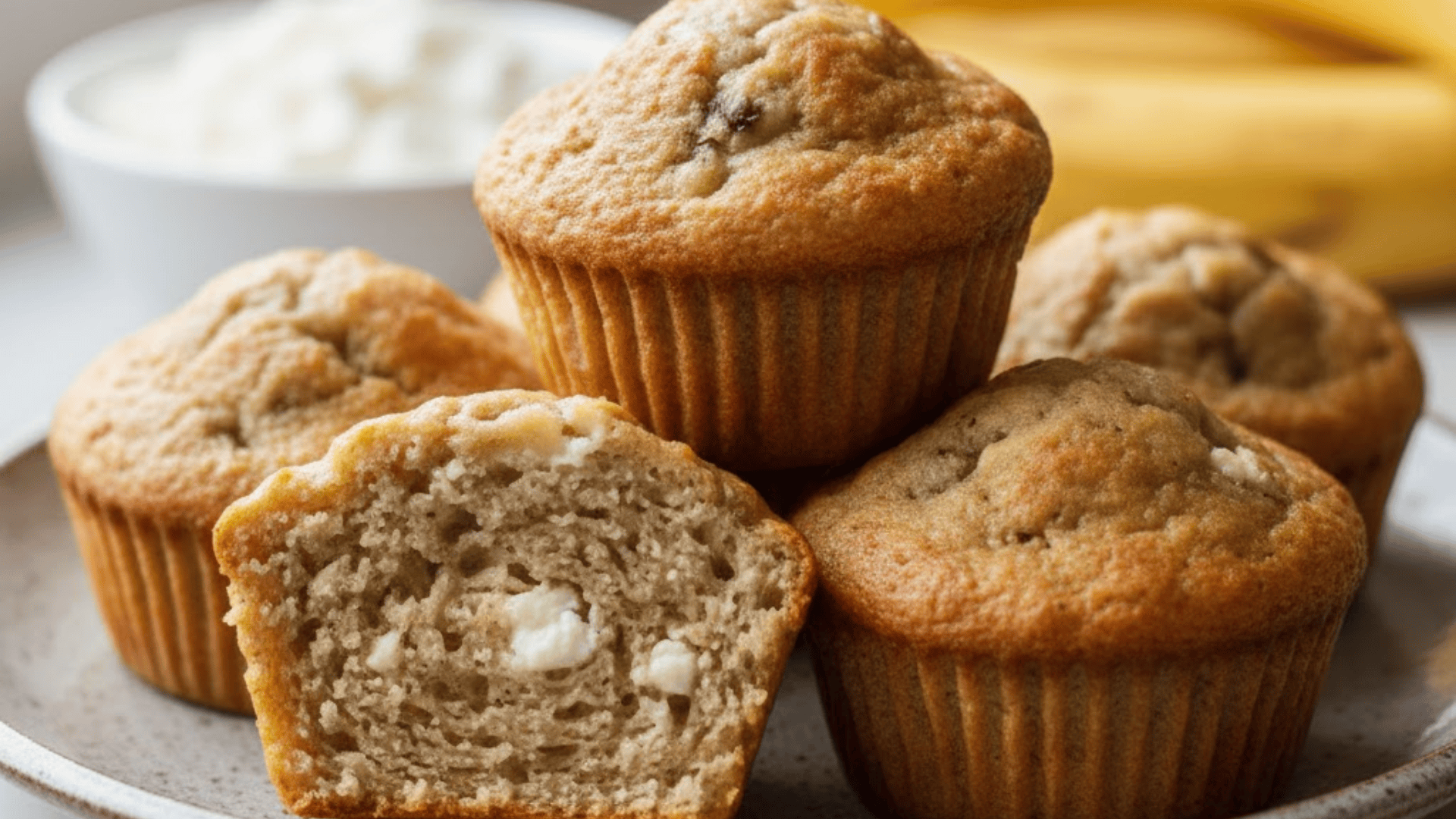 banana cottage cheese muffins