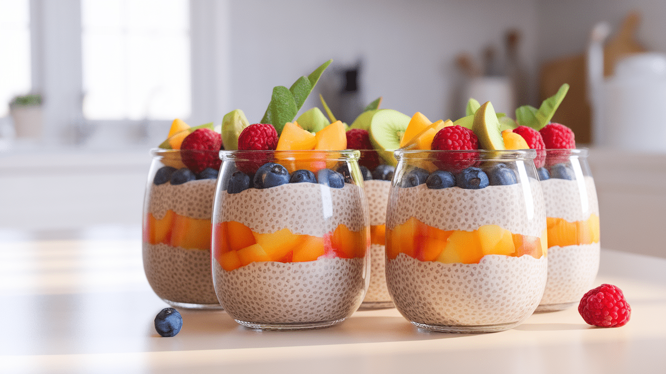 chia pudding jars