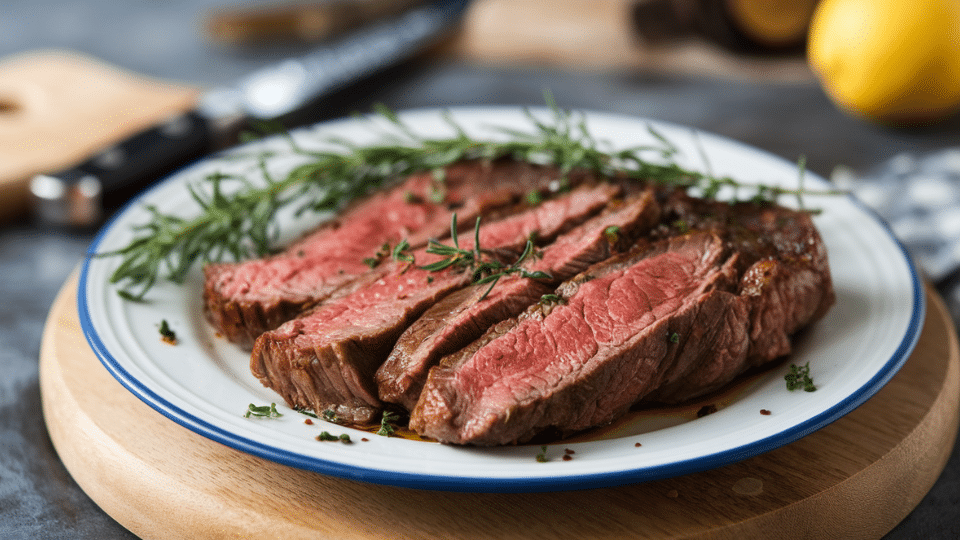 How much protein is in flank steak