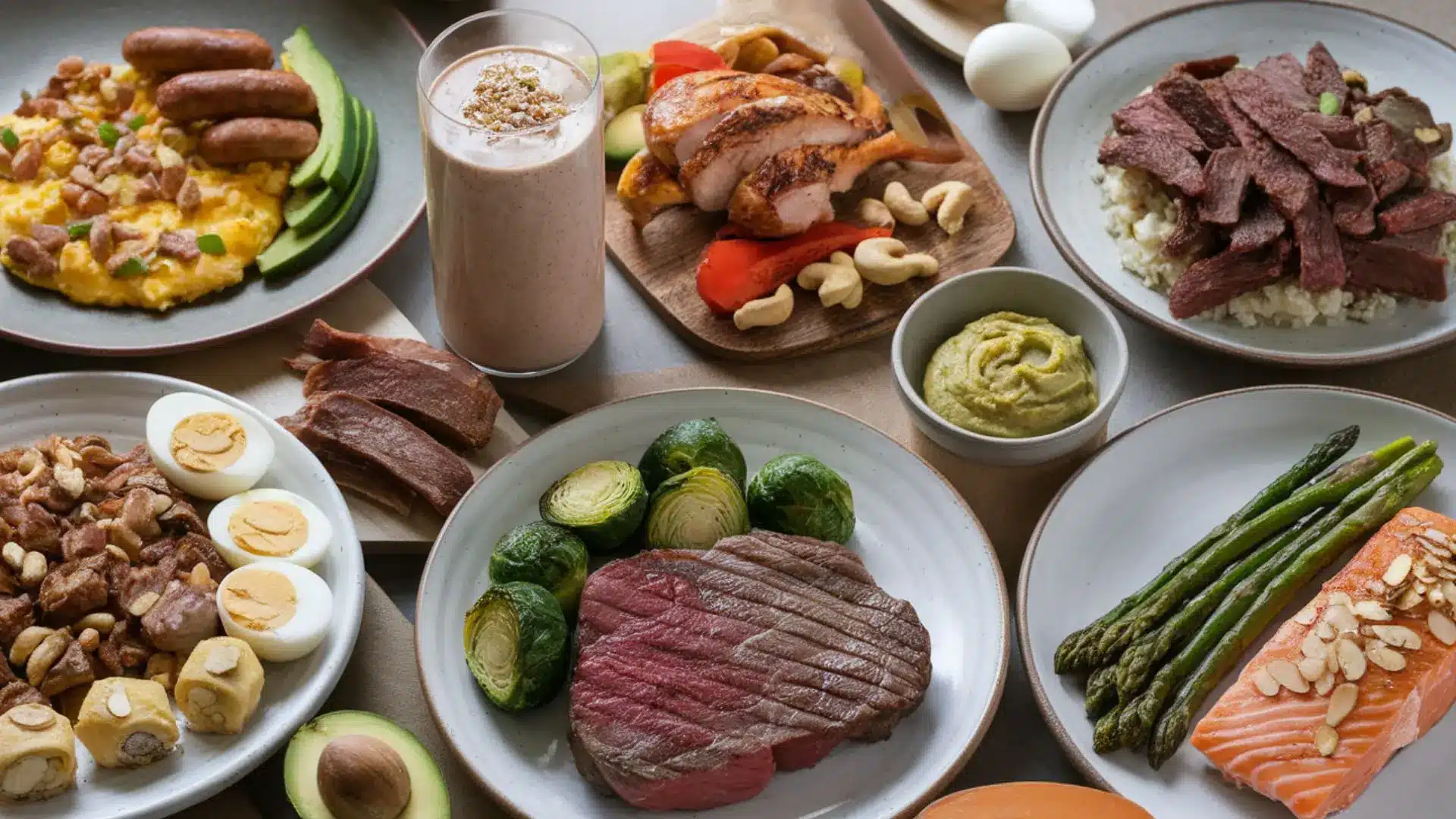 paleo high protein meal plan featuring eggs meat nuts vegetables structured for 200 grams protein without grains or dairy foods