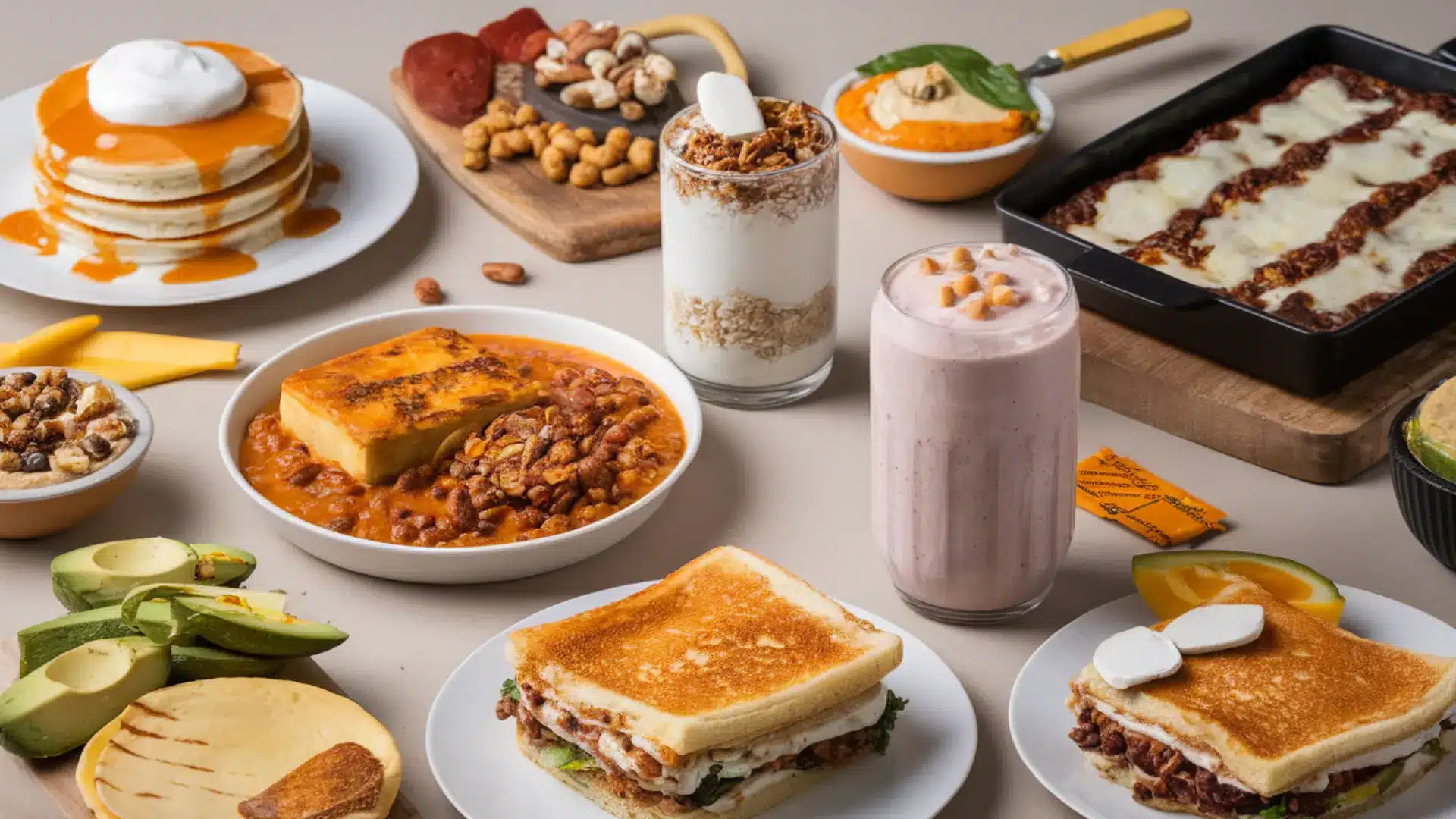 vegetarian high protein daily meal plan layout showing balanced dairy eggs legumes and grains reaching 175 grams protein target efficiently