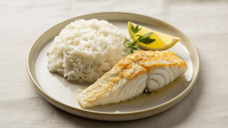 baked fish with rice