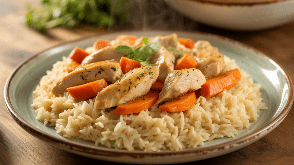 rice with chicken and carrots