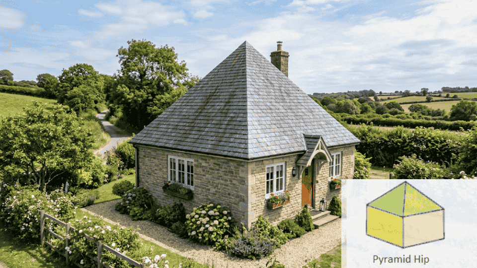 a high quality picture of a grey house that look small in the size and is pyramid