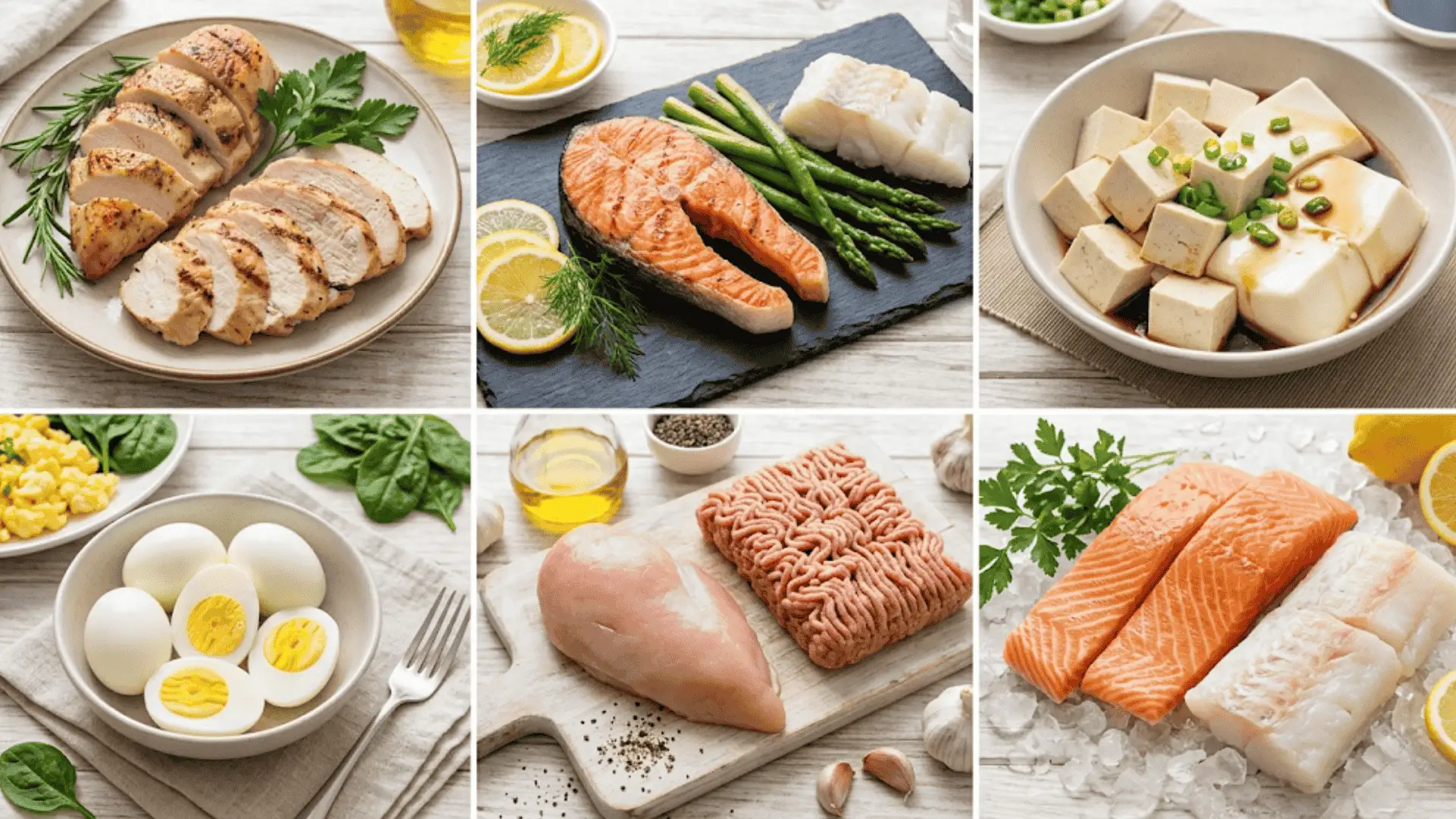 Here is a high quality picture summary of the Lean Proteins as chicken tofu eggs