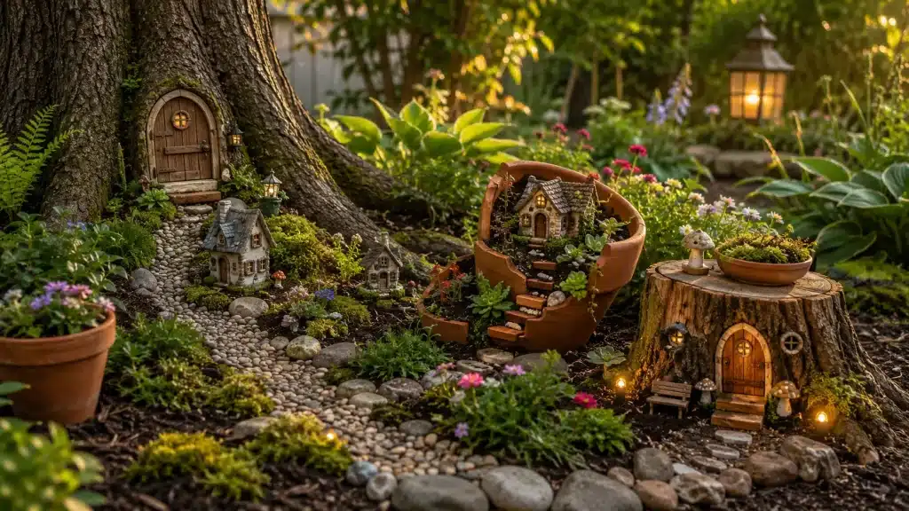 outdoor fairy garden landscape ideas