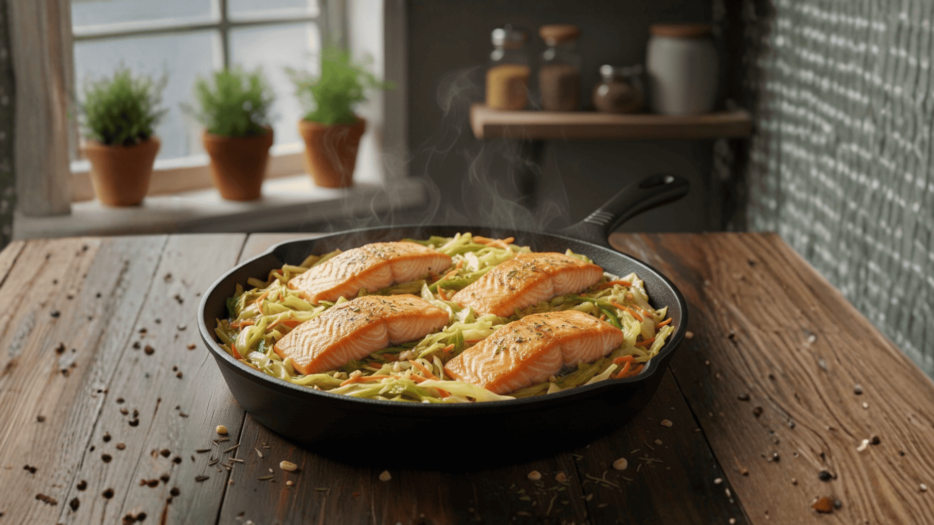 salmon-cabbage-skillet-recipe