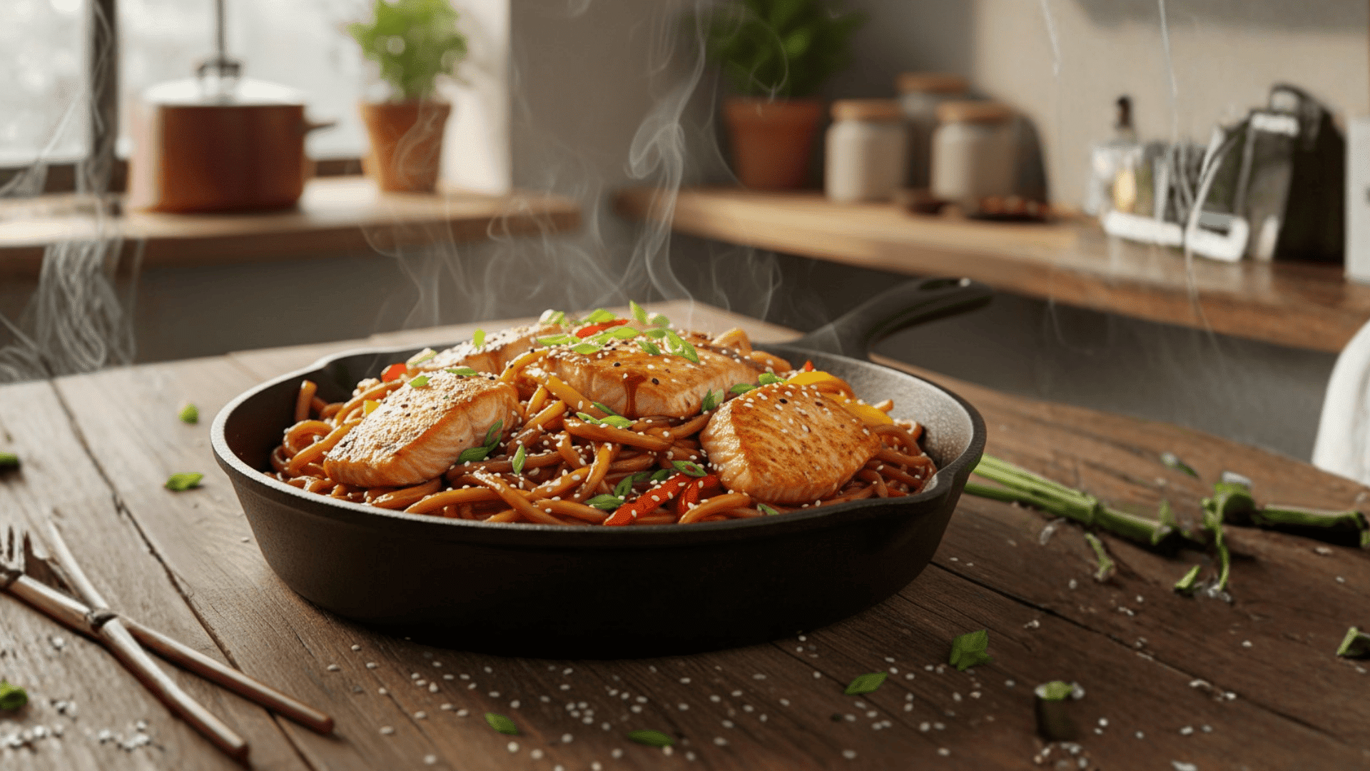 salmon-noodle-skillet-recipe