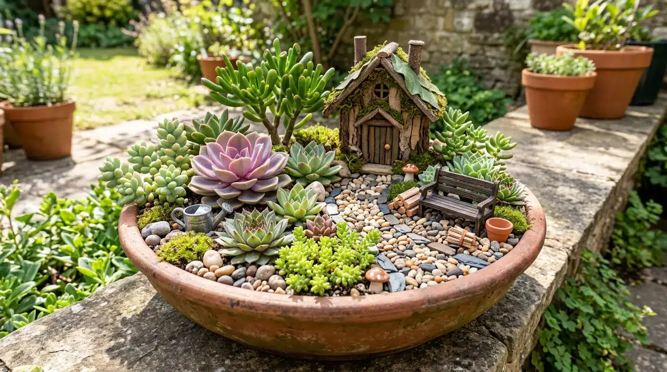 succulent fairy pot garden