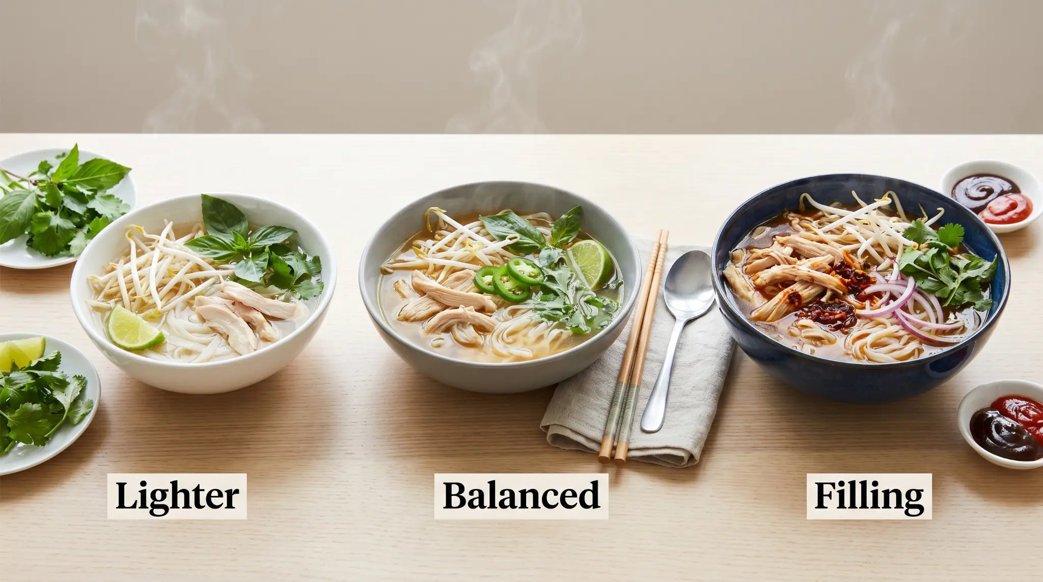 three ways to build chicken pho (1)