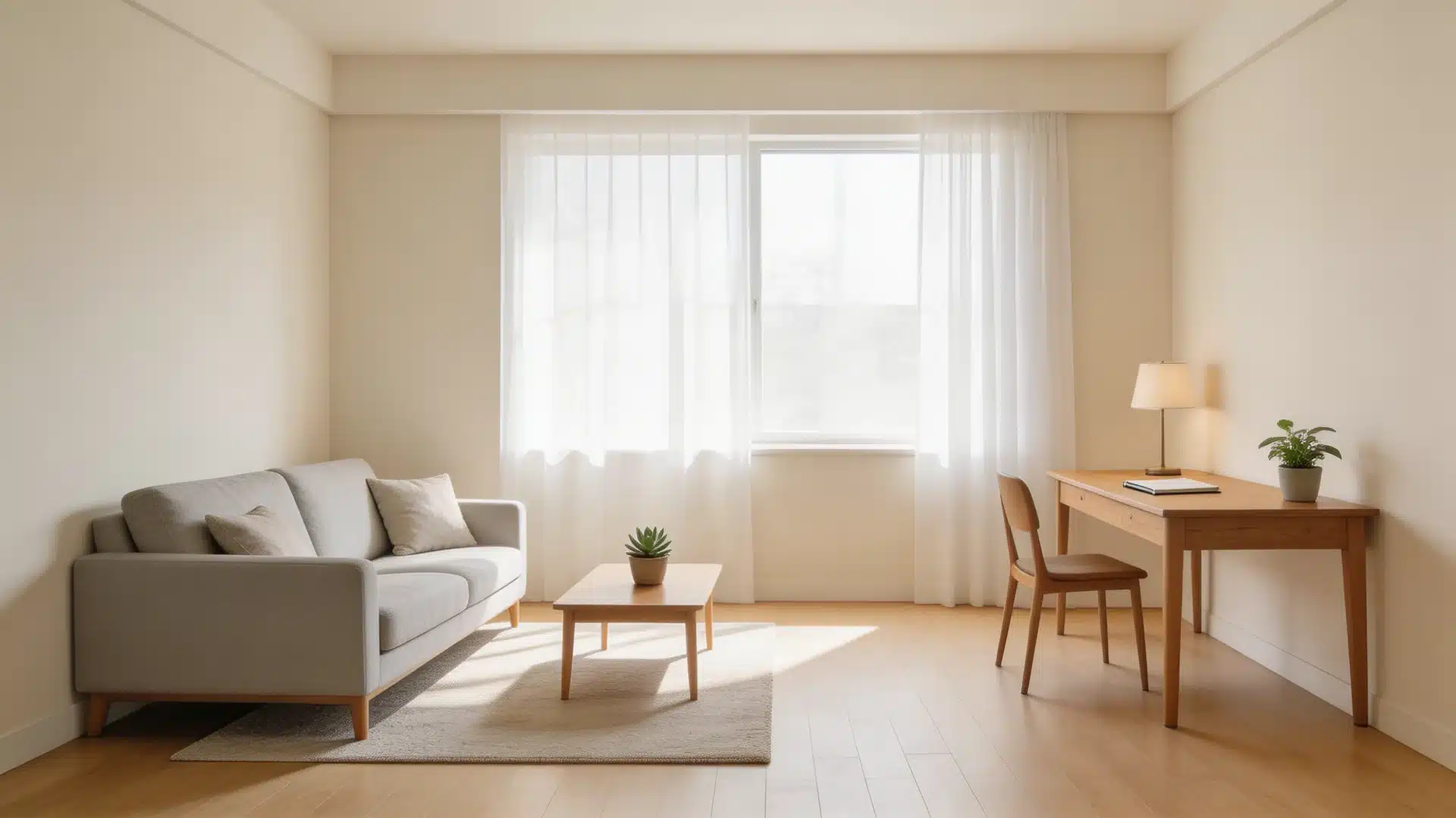 well-arranged room with carefully selected furniture, demonstrating the principles of size, proportion, and balance