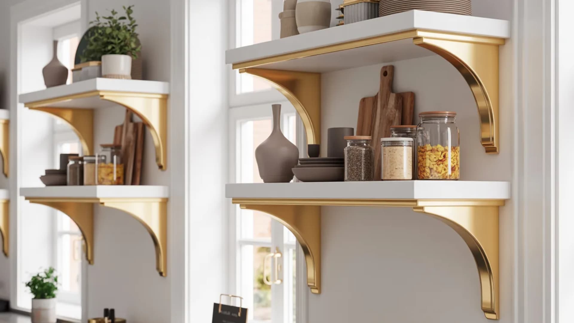white shaker cabinets paired with gold handles are a stylish and timeless combinationtiles with gold grout offer a modern twist on a classic look the gold grout accentuates the clean lines of the