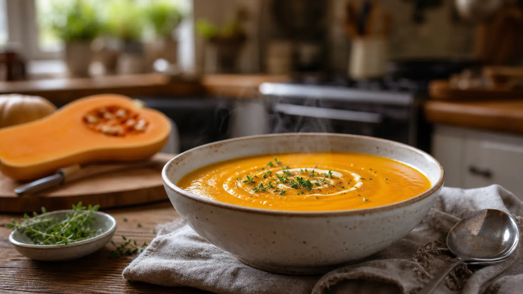 paleo butternut squash soup creamy orange vegetable bowl warm healthy meal