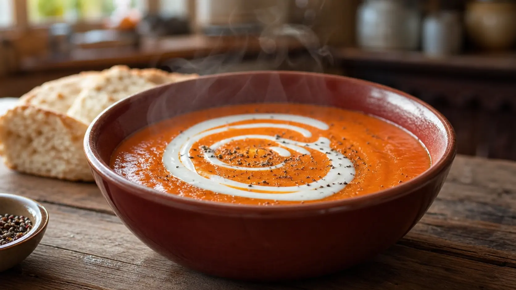 roasted red pepper paleo soup creamy bowl rich vegetable flavor